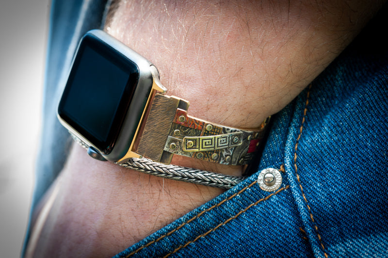 Golan Apple Watch Band in Silver - Narrow