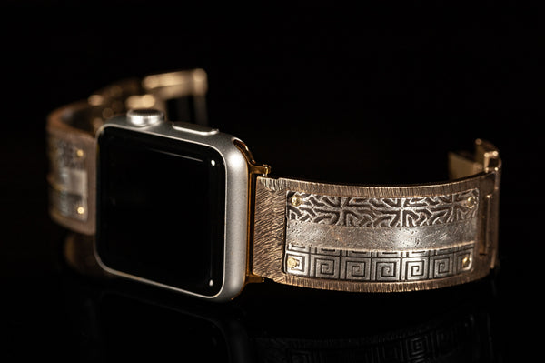 Torres Apple Watch Band in Copper and Silver - Wide Small 38-41mm