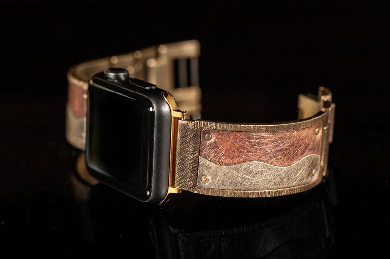 Europa Apple Watch Band in Copper and Silver - Wide